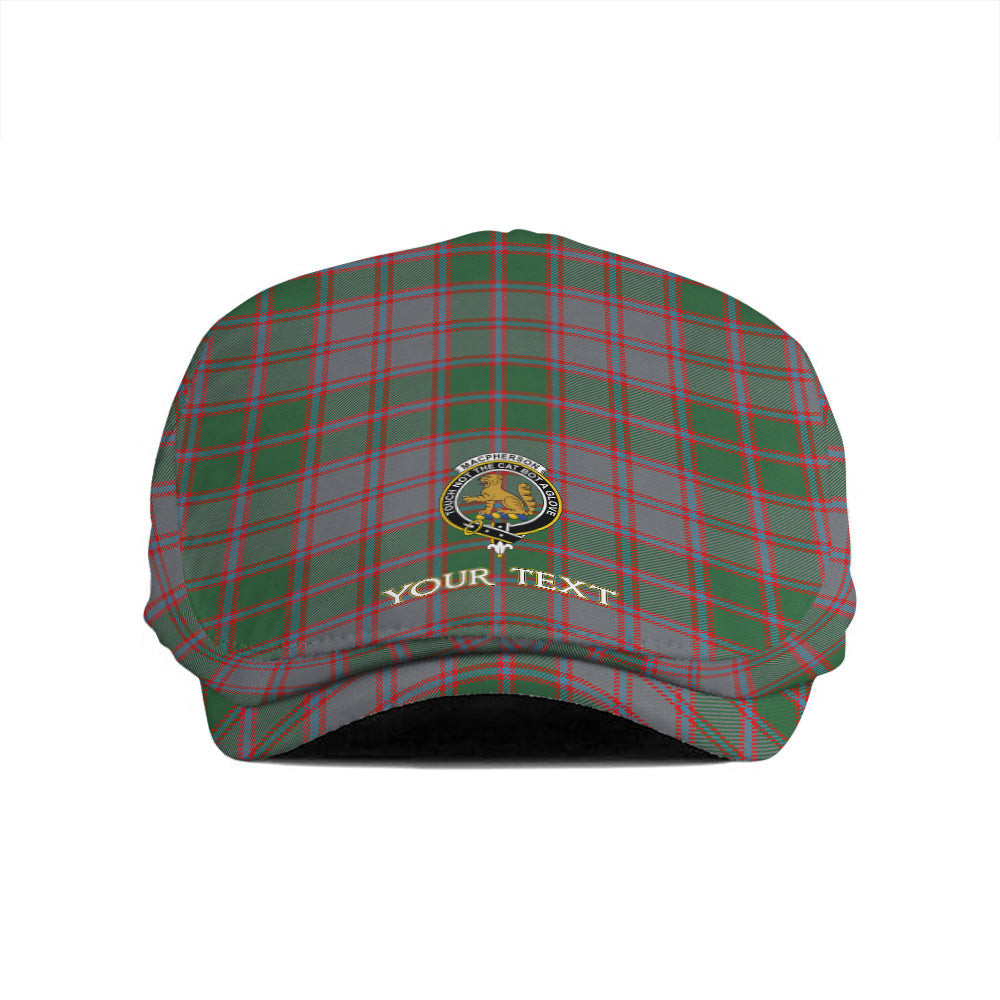 ScotsTee Shop Scottish MacPherson of Glentruim Modern Clan Crest Tartan Jeff Cap Tartan Flat Cap