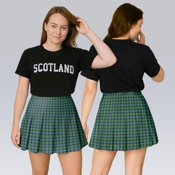 ScotsTee Shop Scottish Blair Ancient Tartan Plaid Pleated Mini Skirt