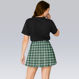 ScotsTee Shop Scottish Black Watch Dress Ancient Tartan Plaid Pleated Mini Skirt