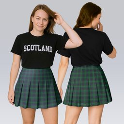ScotsTee Shop Scottish Cash MacTavish Tartan Plaid Pleated Mini Skirt