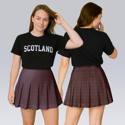 ScotsTee Shop Scottish Donald of Glencoe Tartan Plaid Pleated Mini Skirt