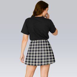 ScotsTee Shop Scottish Kennison Tartan Plaid Pleated Mini Skirt