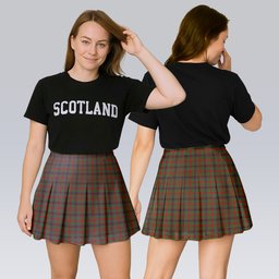 ScotsTee Shop Scottish Fulton 1999 Tartan Plaid Pleated Mini Skirt