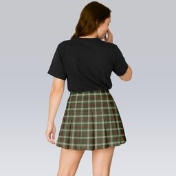 ScotsTee Shop Scottish Hohenzollern Staff Tartan Plaid Pleated Mini Skirt