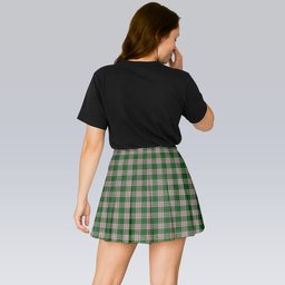 ScotsTee Shop Scottish MacDiarmid Dress Tartan Plaid Pleated Mini Skirt