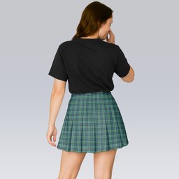 ScotsTee Shop Scottish MacNeill of Colonsay Ancient Tartan Plaid Pleated Mini Skirt