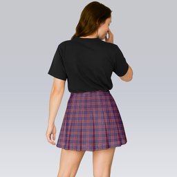 ScotsTee Shop Scottish MacGregor of Glengyle Tartan Plaid Pleated Mini Skirt