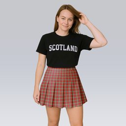 ScotsTee Shop Scottish MakGill Modern Tartan Plaid Pleated Mini Skirt