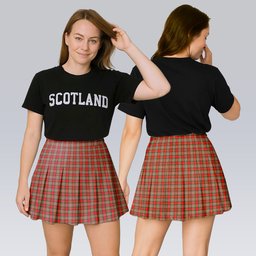 ScotsTee Shop Scottish MakGill Modern Tartan Plaid Pleated Mini Skirt