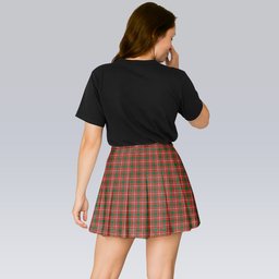 ScotsTee Shop Scottish Princess Margaret Tartan Plaid Pleated Mini Skirt