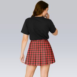 ScotsTee Shop Scottish Nisbet Modern Tartan Plaid Pleated Mini Skirt