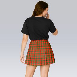 ScotsTee Shop Scottish Turnbull SC Tartan Plaid Pleated Mini Skirt