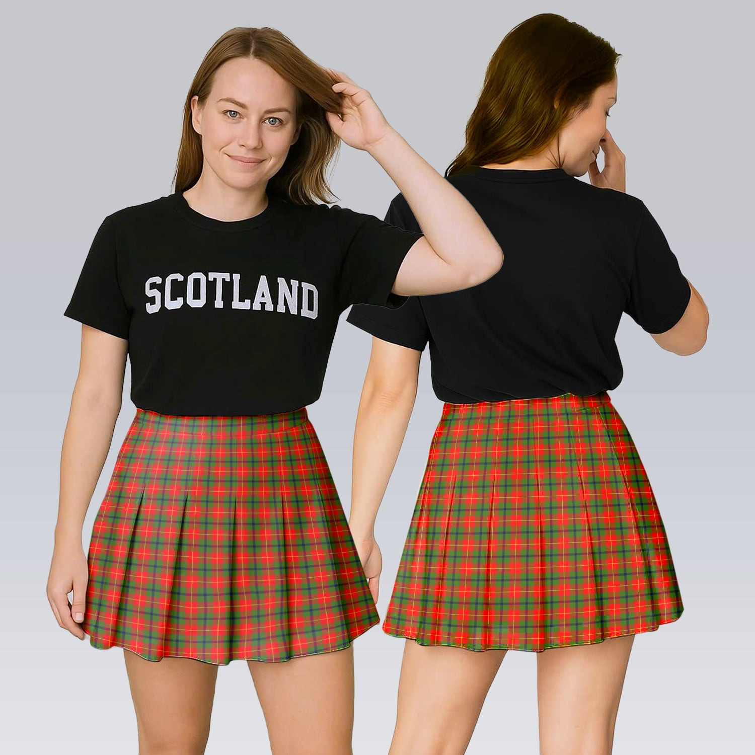 ScotsTee Shop Scottish Turnbull SC Tartan Plaid Pleated Mini Skirt