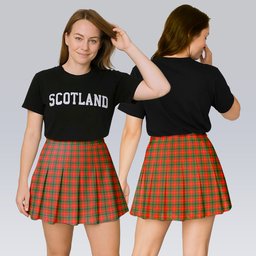 ScotsTee Shop Scottish Turnbull SC Tartan Plaid Pleated Mini Skirt