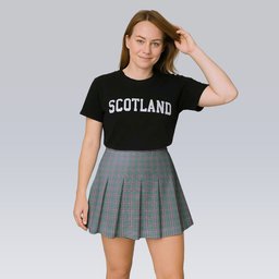 ScotsTee Shop Scottish McFarland Hunting Ancient Tartan Plaid Pleated Mini Skirt