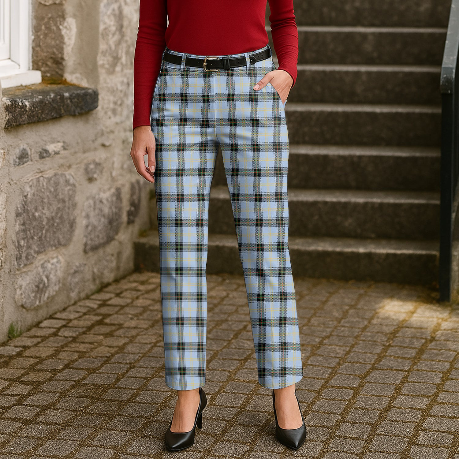 ScotsTee Shop Scottish Bell of the Borders Ancient Women's Tartan Trousers Ladies' Plaid Pants