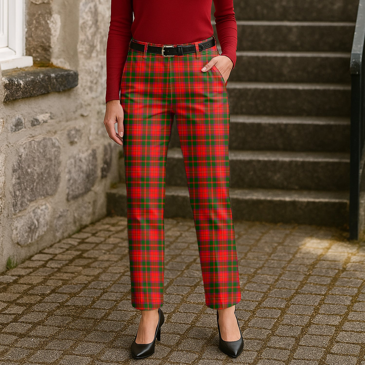ScotsTee Shop Scottish Crief District Women's Tartan Trousers Ladies' Plaid Pants
