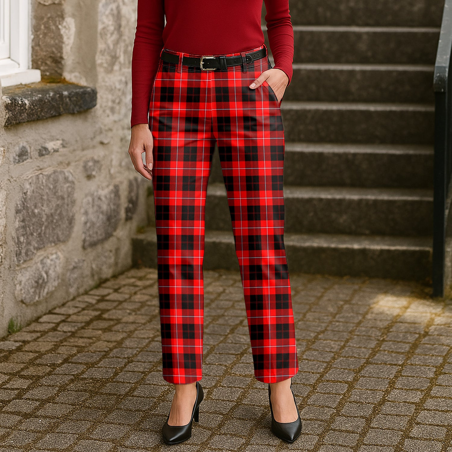 ScotsTee Shop Scottish Cunningham Modern Women's Tartan Trousers Ladies' Plaid Pants