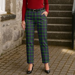 ScotsTee Shop Scottish Farquharson Women's Tartan Trousers Ladies' Plaid Pants