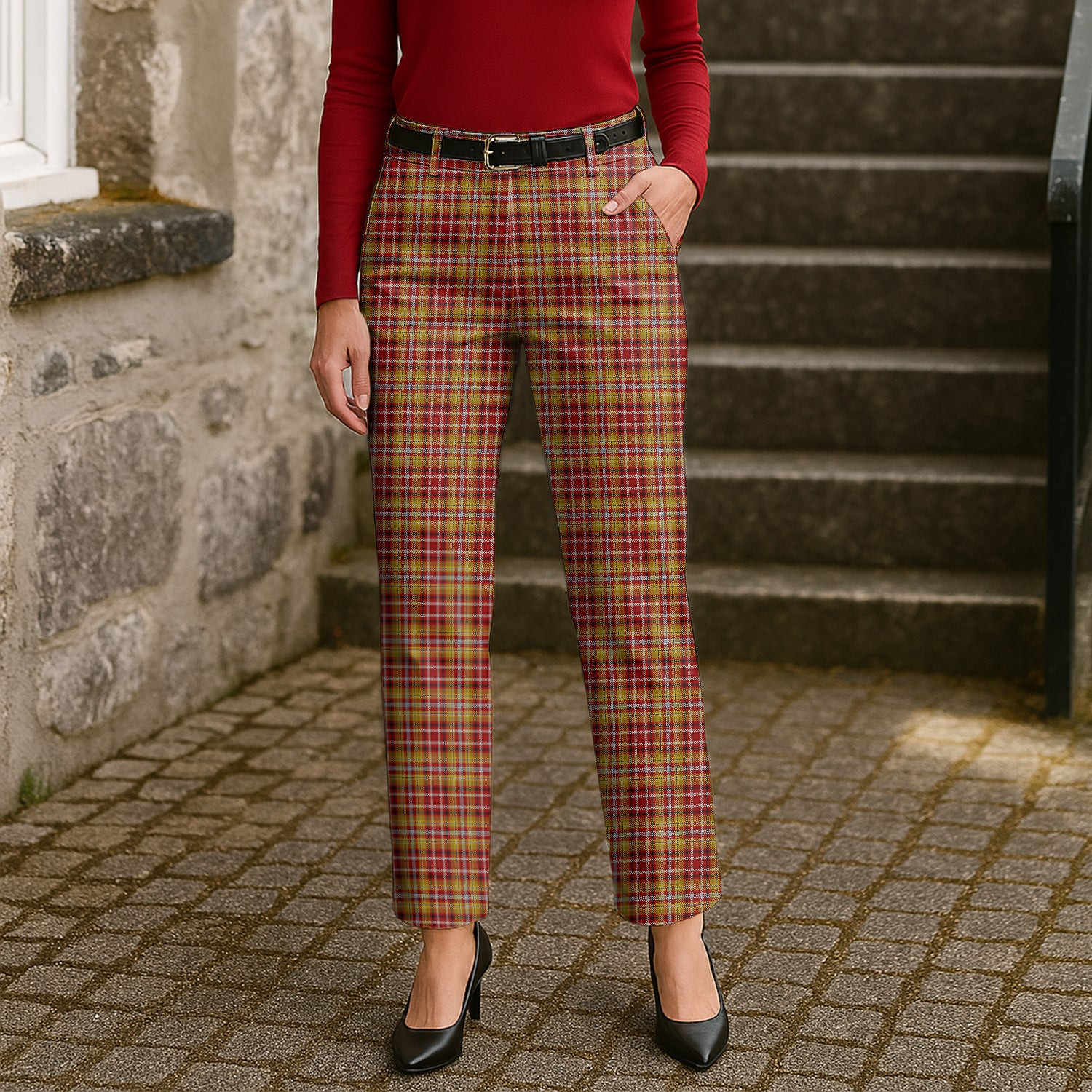 ScotsTee Shop Scottish Jacobite Old Women's Tartan Trousers Ladies' Plaid Pants