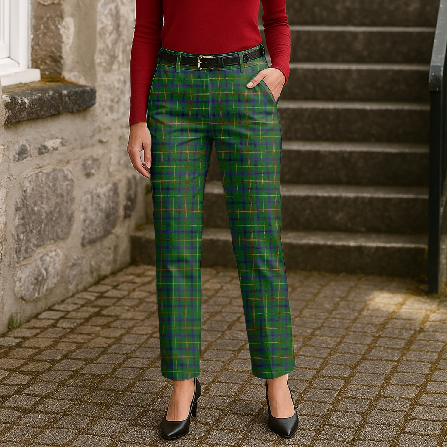 ScotsTee Shop Scottish Holmes Women's Tartan Trousers Ladies' Plaid Pants