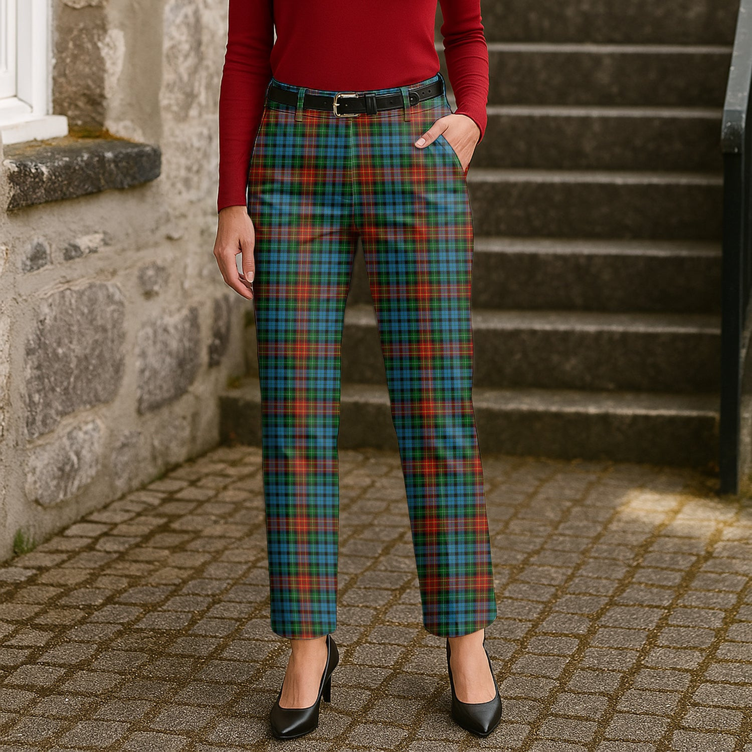 ScotsTee Shop Scottish Langston Women's Tartan Trousers Ladies' Plaid Pants