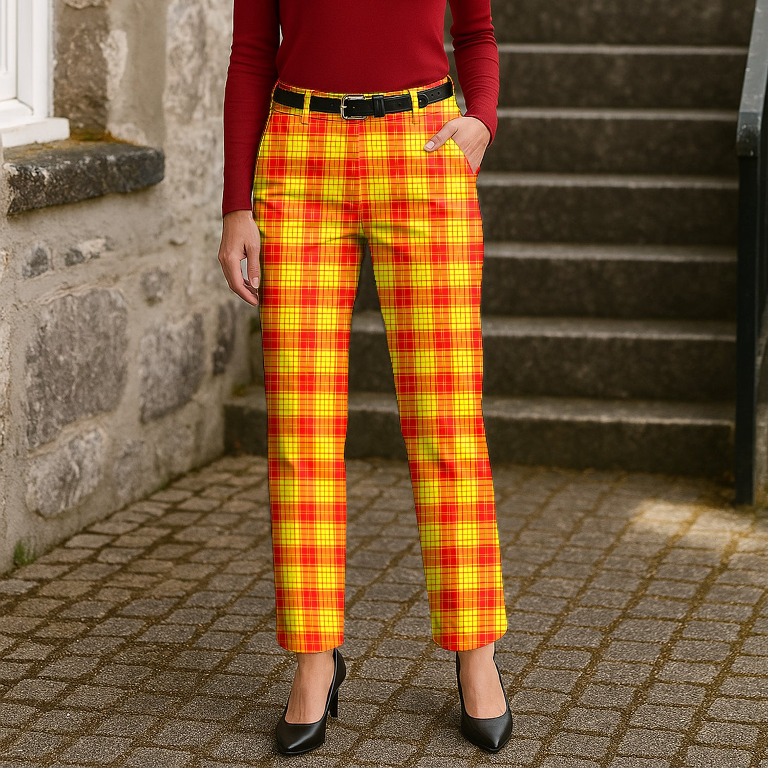 ScotsTee Shop Scottish MacMillan Women's Tartan Trousers Ladies' Plaid Pants