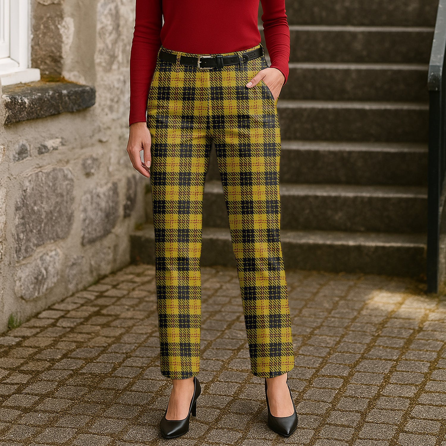 ScotsTee Shop Scottish MacLeod 1831 Women's Tartan Trousers Ladies' Plaid Pants