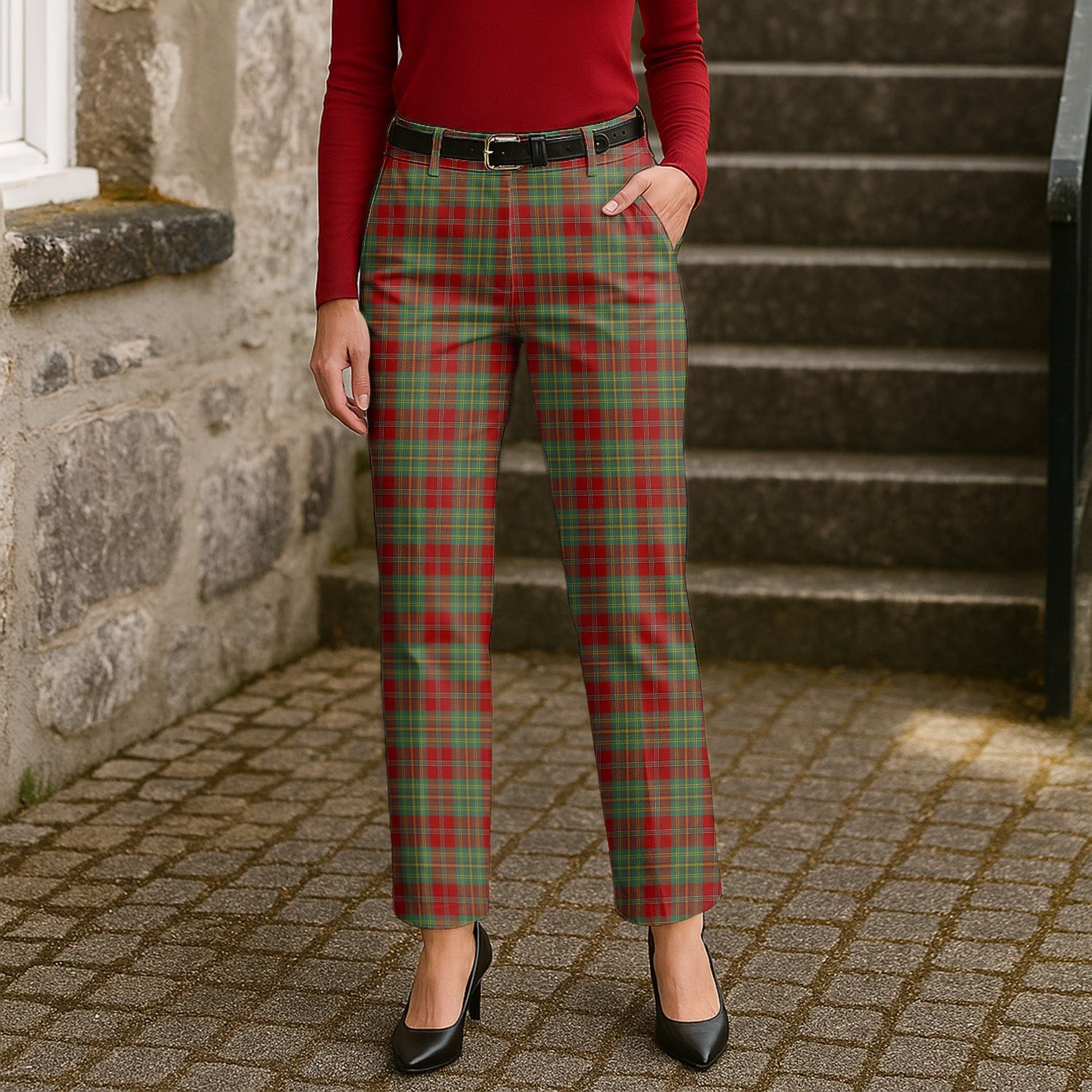 ScotsTee Shop Scottish Leask Women's Tartan Trousers Ladies' Plaid Pants