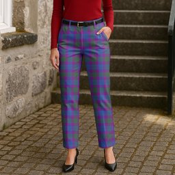 ScotsTee Shop Scottish Lang Modern Clan Women's Tartan Trousers Ladies' Plaid Pants