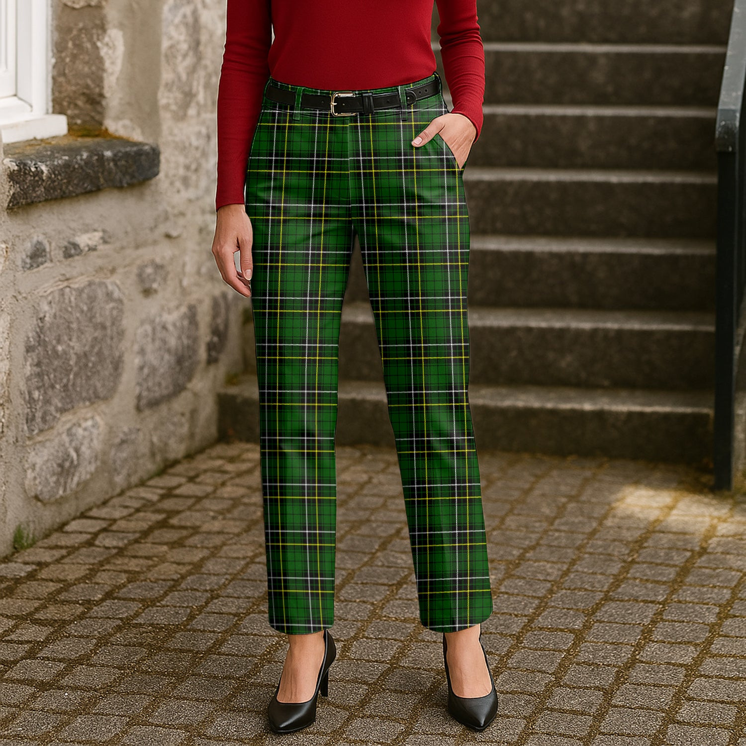 ScotsTee Shop Scottish MacAlpine Modern Women's Tartan Trousers Ladies' Plaid Pants
