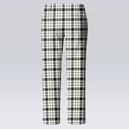 ScotsTee Shop Scottish McFarland Black White Modern Women's Tartan Trousers Ladies' Plaid Pants