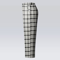 ScotsTee Shop Scottish McFarland Black White Modern Women's Tartan Trousers Ladies' Plaid Pants