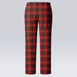 ScotsTee Shop Scottish Monroe Black and Red Women's Tartan Trousers Ladies' Plaid Pants