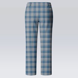 ScotsTee Shop Scottish Menzies Dress Blue & White Women's Tartan Trousers Ladies' Plaid Pants