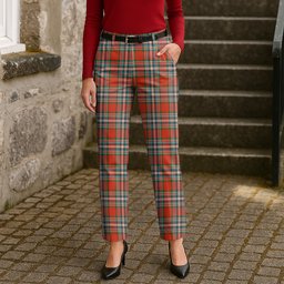 ScotsTee Shop Scottish McFarland Red Ancient Women's Tartan Trousers Ladies' Plaid Pants