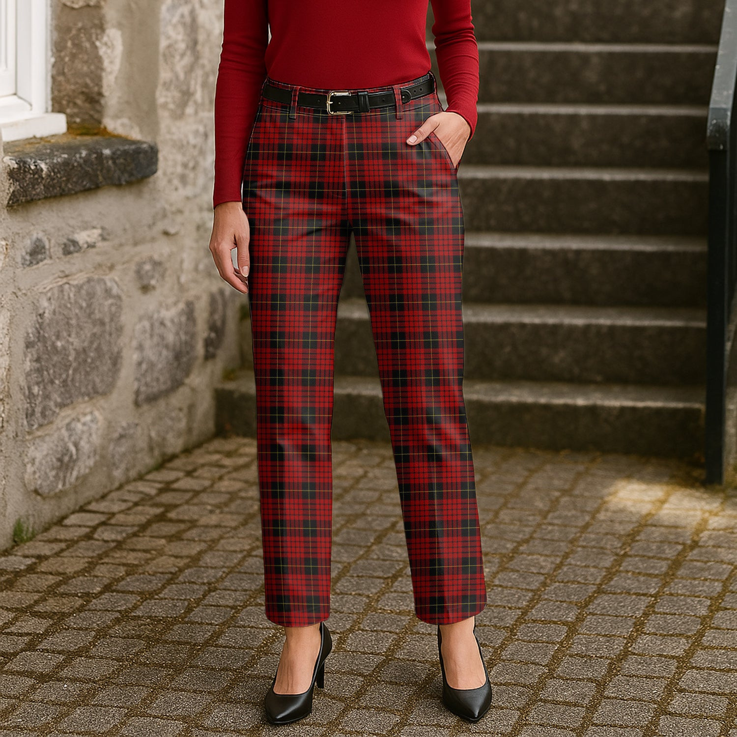 ScotsTee Shop Scottish MacSwan Women's Tartan Trousers Ladies' Plaid Pants
