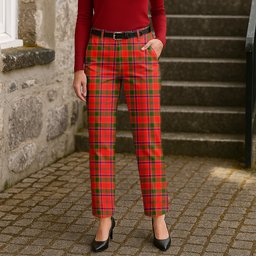 ScotsTee Shop Scottish Monroe Modern Women's Tartan Trousers Ladies' Plaid Pants