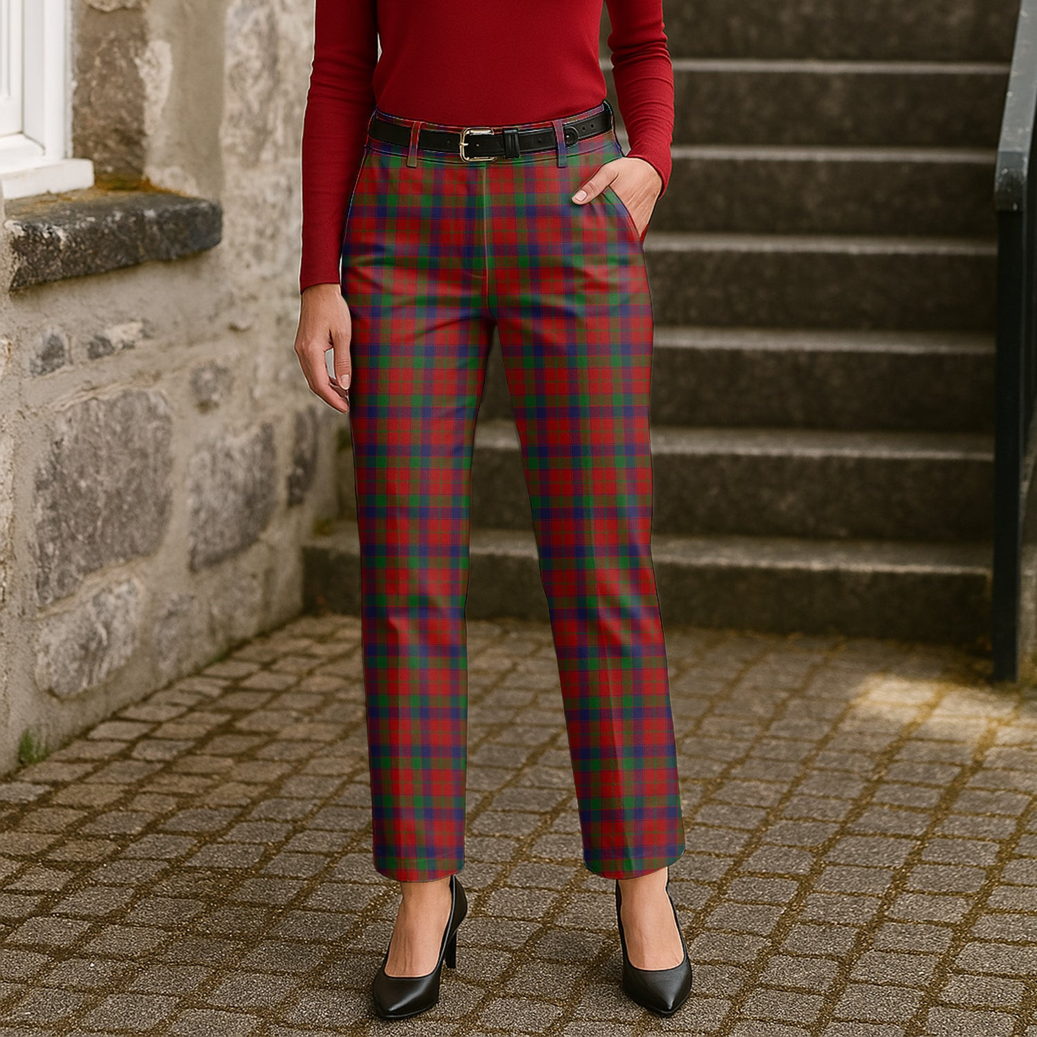 ScotsTee Shop Scottish Robertson Women's Tartan Trousers Ladies' Plaid Pants