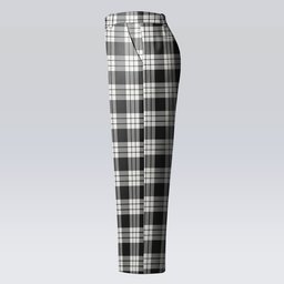 ScotsTee Shop Scottish McFarland Black White Women's Tartan Trousers Ladies' Plaid Pants