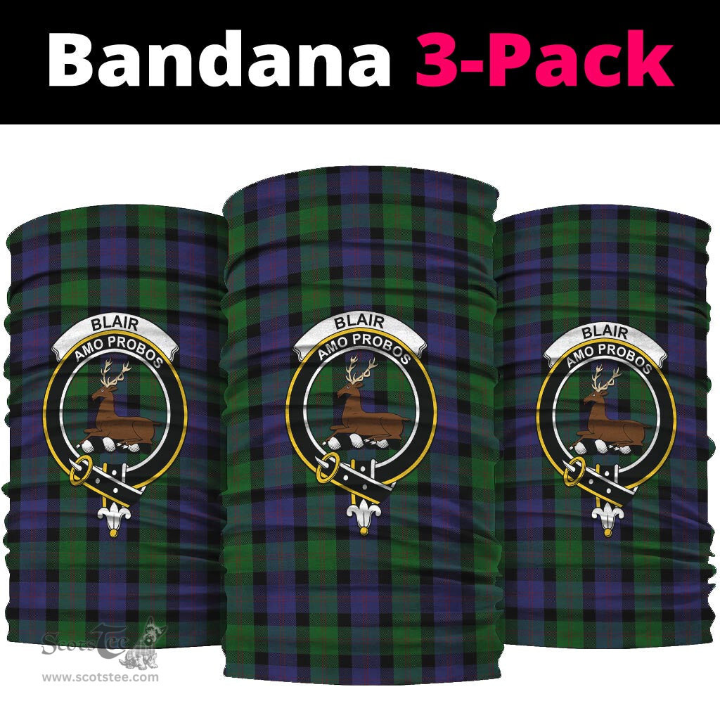 Scottish Blair Clan Family Crest Tartan Neck Gaiter, Tartan Bandana, Tartan Headband, Neck Warmer