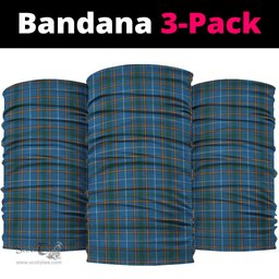 Scottish Bain Clan Tartan Neck Gaiter, Tartan Bandana, Tartan Headband, Neck Warmer