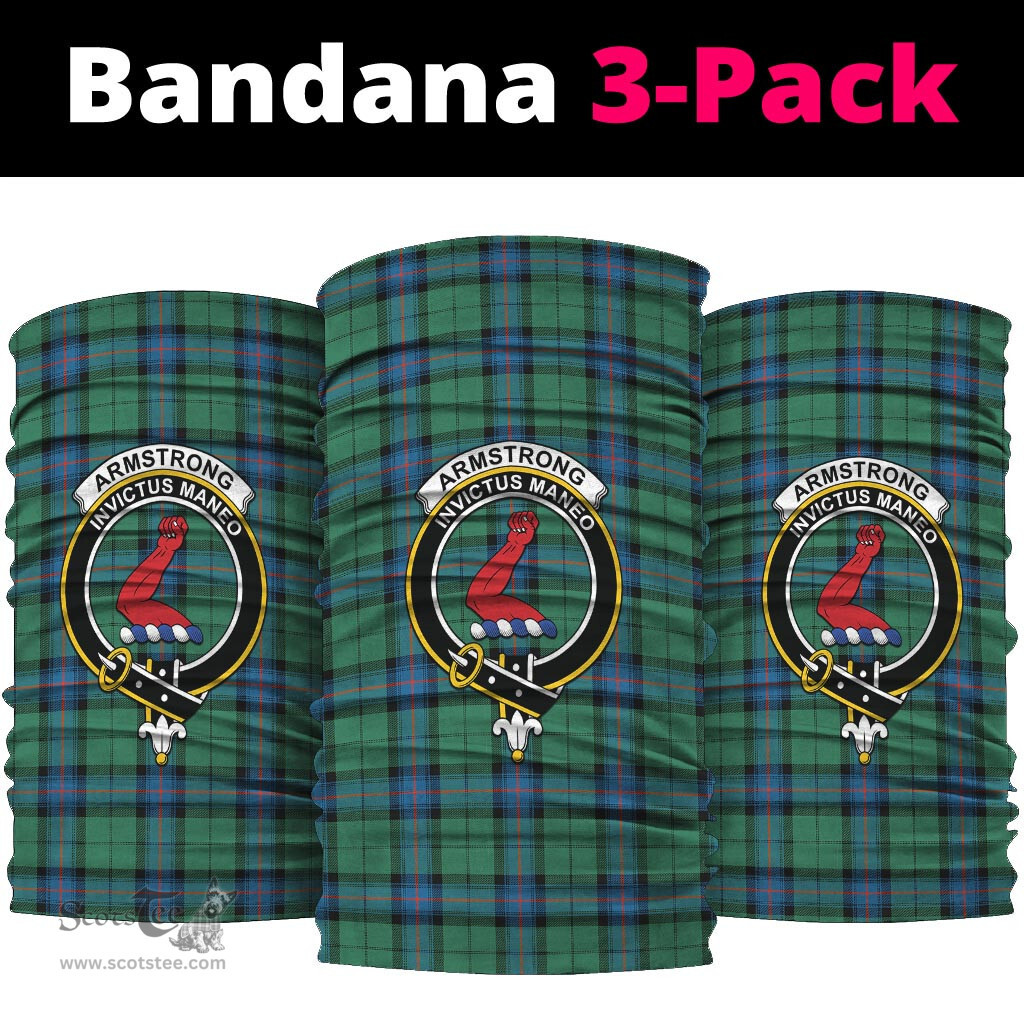 Scottish Armstrong Ancient Clan Family Crest Tartan Neck Gaiter, Tartan Bandana, Tartan Headband, Neck Warmer
