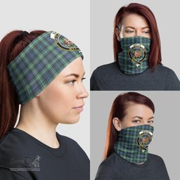 Scottish Baillie Ancient Clan Family Crest Tartan Neck Gaiter, Tartan Bandana, Tartan Headband, Neck Warmer