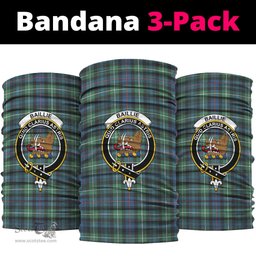 Scottish Baillie Ancient Clan Family Crest Tartan Neck Gaiter, Tartan Bandana, Tartan Headband, Neck Warmer