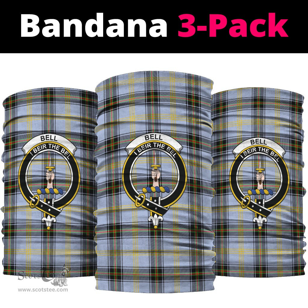 Scottish Bell Clan Family Crest Tartan Neck Gaiter, Tartan Bandana, Tartan Headband, Neck Warmer