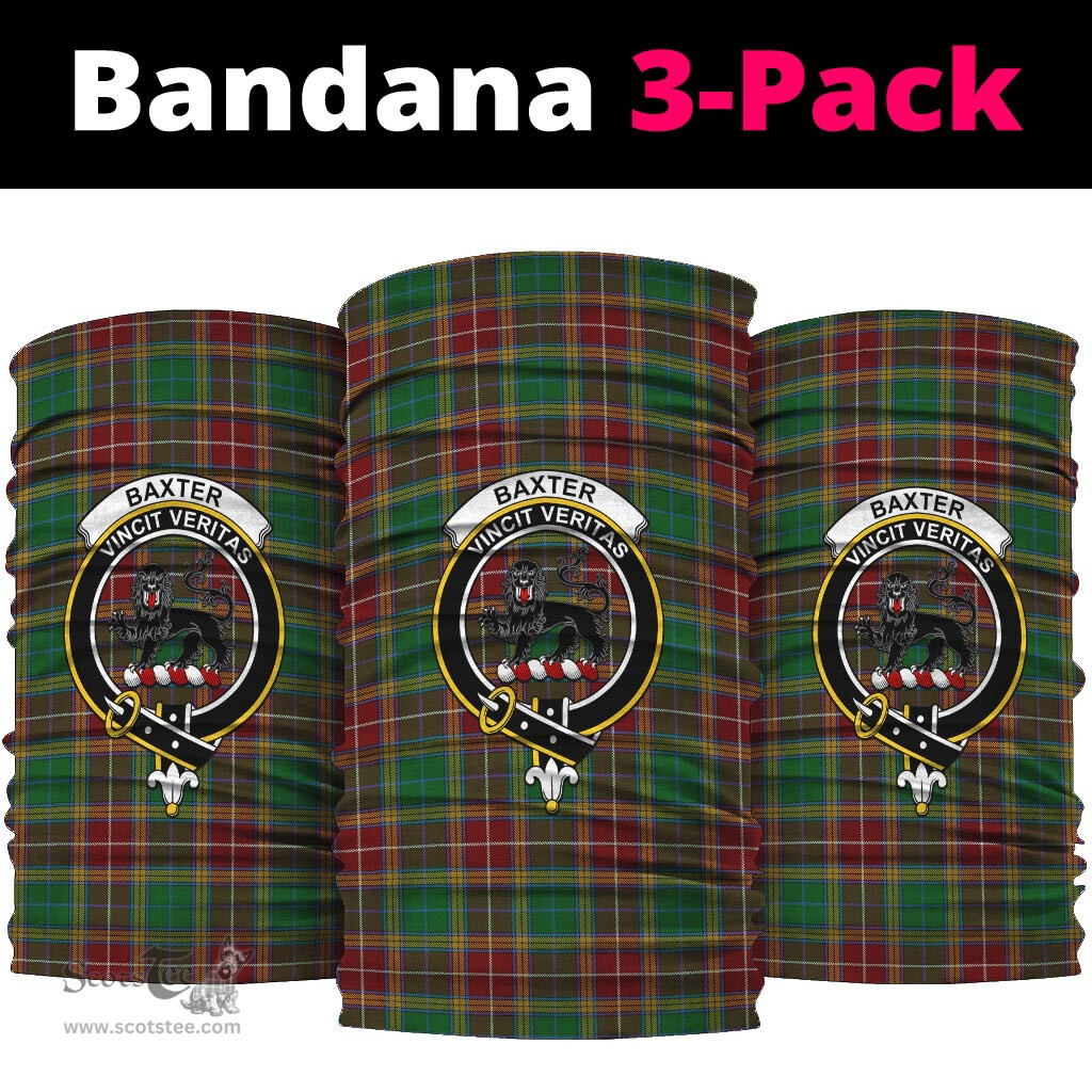 Scottish Baxter Clan Family Crest Tartan Neck Gaiter, Tartan Bandana, Tartan Headband, Neck Warmer