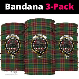 Scottish Baxter Clan Family Crest Tartan Neck Gaiter, Tartan Bandana, Tartan Headband, Neck Warmer