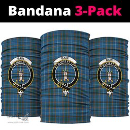 Scottish Bain Clan Family Crest Tartan Neck Gaiter, Tartan Bandana, Tartan Headband, Neck Warmer