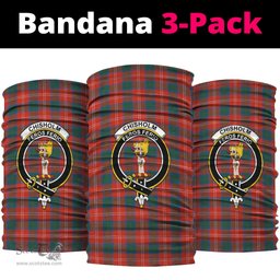 Scottish Chisholm Ancient Clan Family Crest Tartan Neck Gaiter, Tartan Bandana, Tartan Headband, Neck Warmer